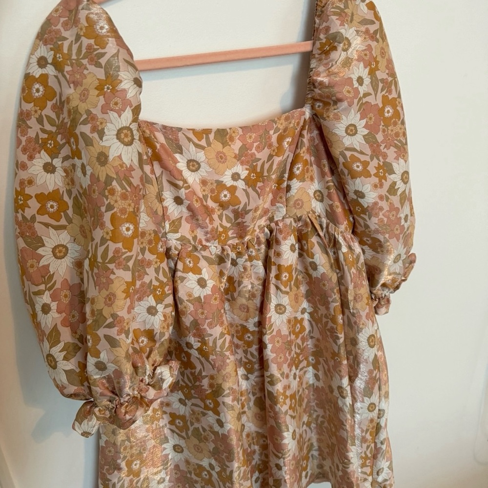 Storia Floral Puff Sleeve Dress